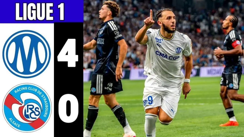 خلاصه بازی مارسی 4-0 استراسبورگ