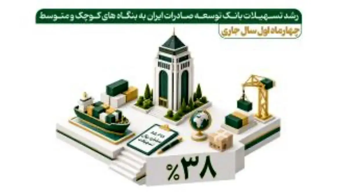 رشد ۳۸ درصدی تسهیلات بانک توسعه صادرات ایران به بنگاههای کوچک و متوسط
