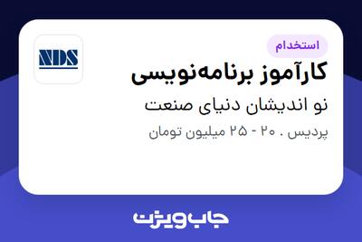  استخدام کارآموز برنامه‌نویسی در نو اندیشان دنیای صنعت