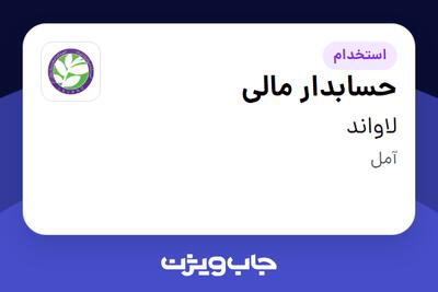 استخدام حسابدار مالی - خانم در لاواند