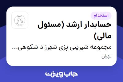  استخدام حسابدار ارشد (مسئول مالی) در مجموعه شیرینی پزی شهرزاد شکوهی وند