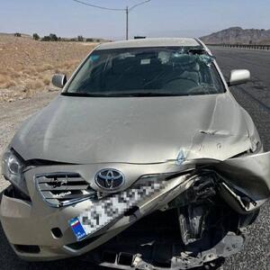  تصادف شدید علیرضا افتخاری در جاده تهران ـ اصفهان/ عکس