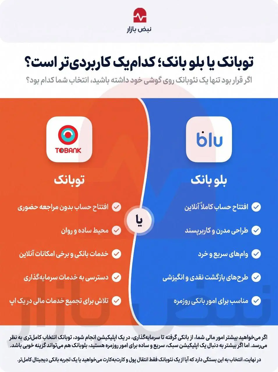  توبانک یا بلوبانک؛ کدام بیشتر به دردتان می‌خورد؟