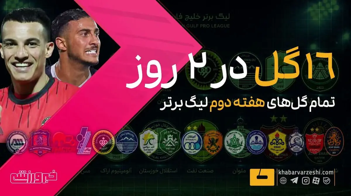  ویدیو| ۱۶ گل در ۲ روز؛ تمام گل‌های هفته دوم لیگ برتر/ آمار بدتر از هفته پیش! - پارس فوتبال