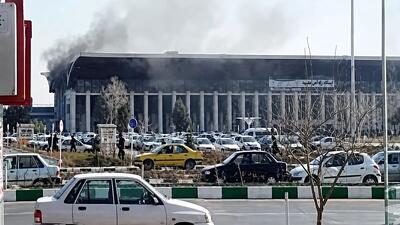 فیلم آتش سوزی در محدوده راه آهن مشهد