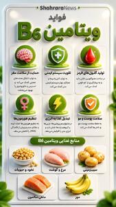 اینفوگرافی| فواید ویتامین ب ۶