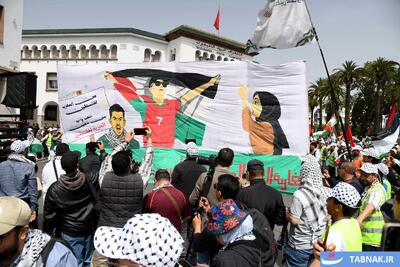  عکس: اعتراض مغربی‌ها به سفر وزیر صهیونیست