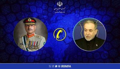 تماس تلفنی وزیر امور خارجه و فرمانده ارتش پاکستان | آخرین خبر