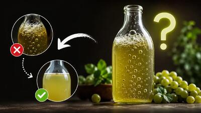 علت گازدار شدن آبغوره + چگونه گاز آبغوره را از بین ببریم؟