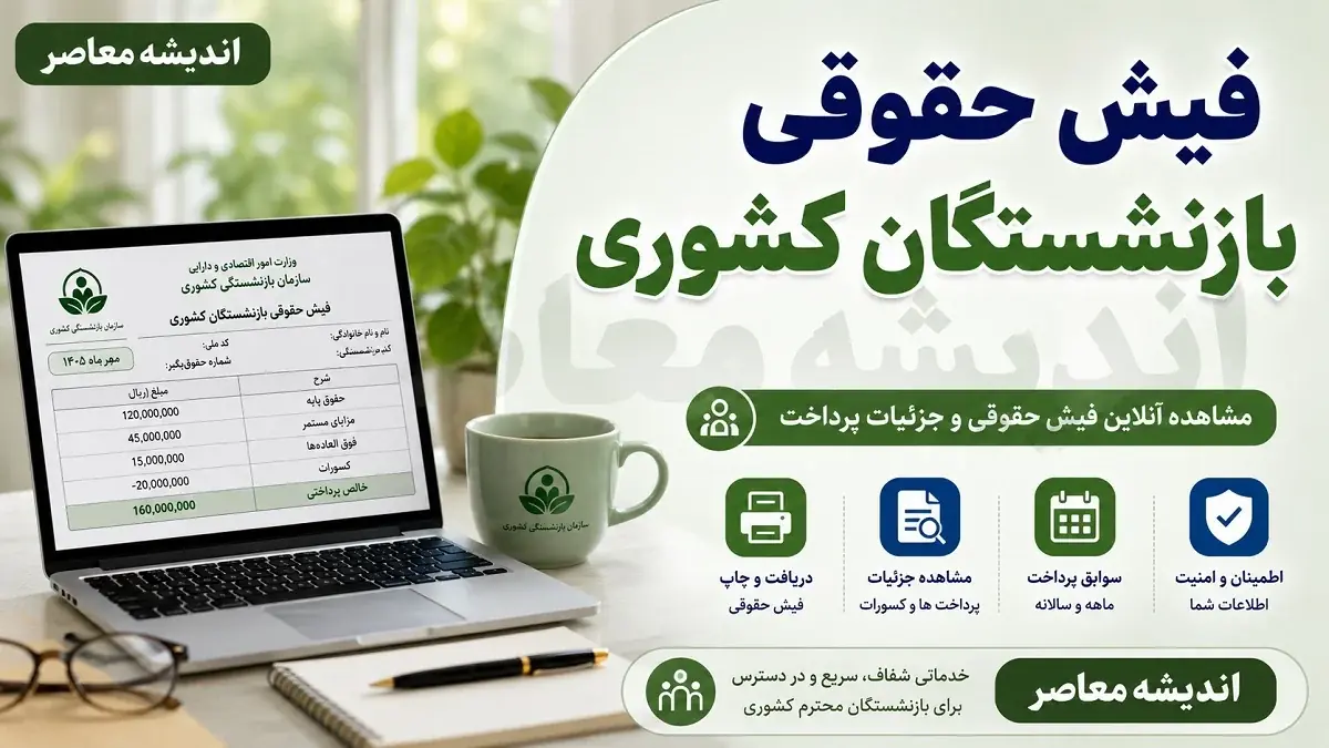 راهنمای دریافت فیش حقوقی بازنشستگان کشوری از سامانه cspf.ir + لینک مستقیم، مدارک و نکات دانلود