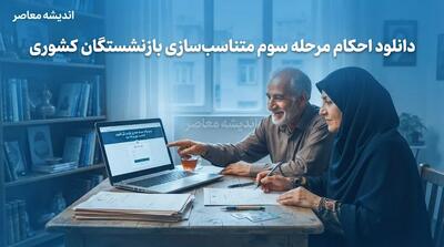 دانلود احکام مرحله سوم متناسبسازی بازنشستگان کشوری