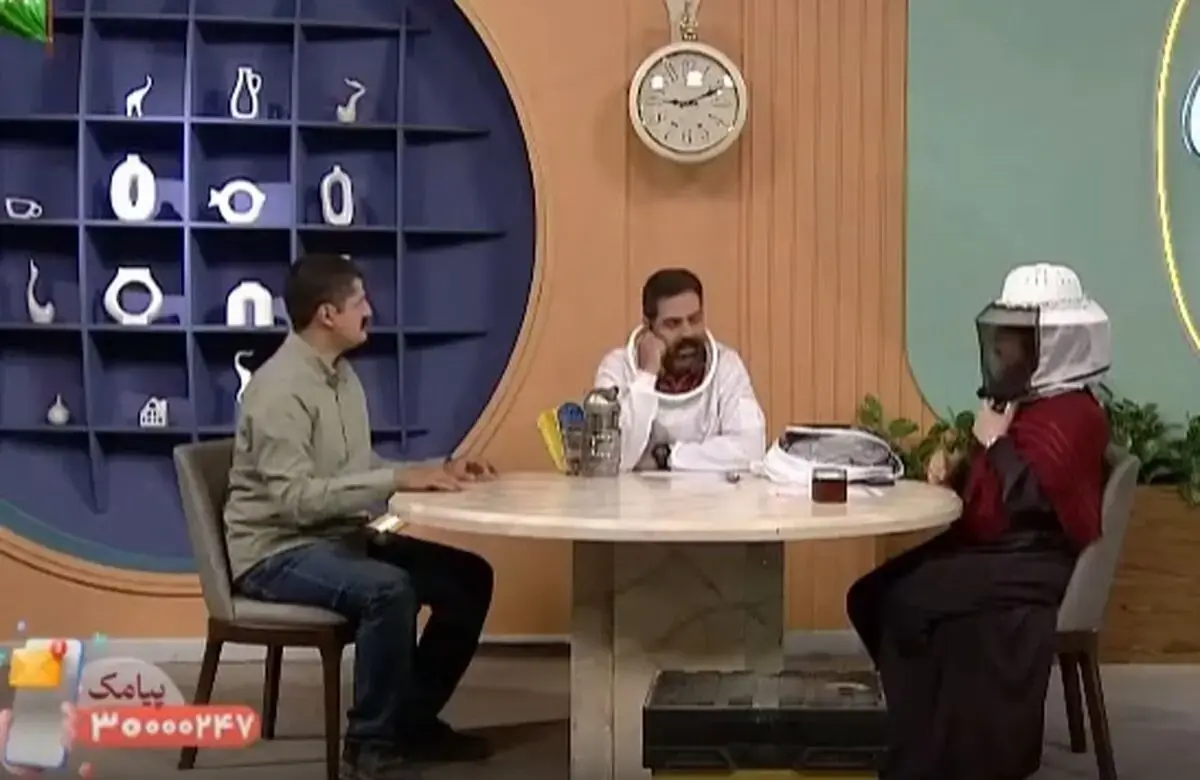  تیپ زنبورداری المیرا شریفی‌مقدم روی آنتن زنده