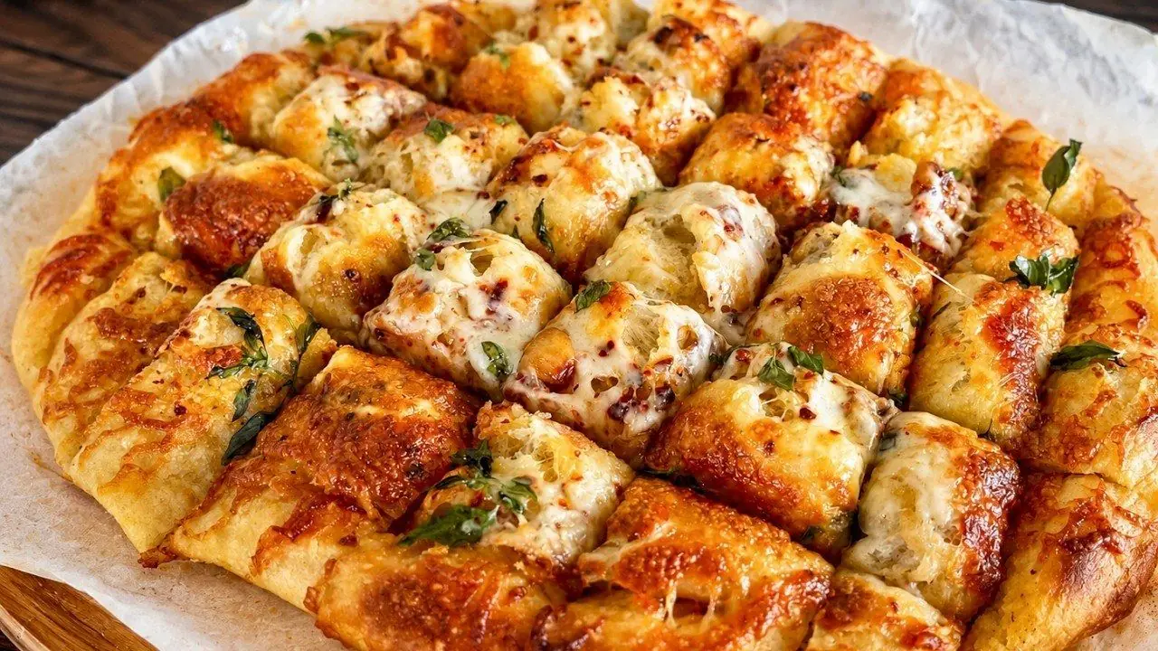 طرز تهیه نان سیر پنیری کش دار؛ دستور ساده و خوشمزه