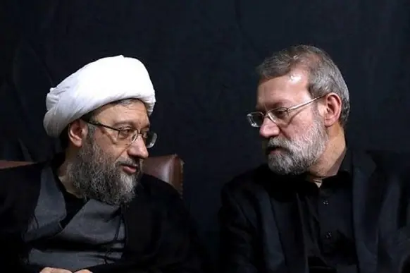 گریه آیتالله آملی لاریجانی هنگام نام بردن از برادر شهیدش علی لاریجانی + فیلم