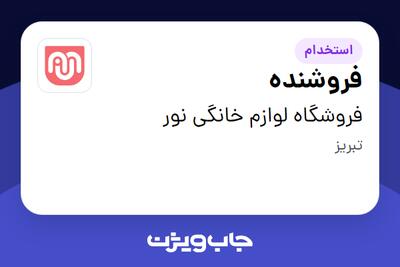 استخدام فروشنده در فروشگاه لوازم خانگی نور
