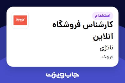 استخدام کارشناس فروشگاه آنلاین در ناتژی