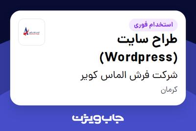 استخدام طراح سایت (Wordpress) در شرکت فرش الماس کویر