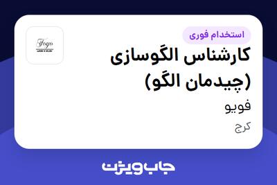  استخدام کارشناس الگوسازی (چیدمان الگو) در فویو