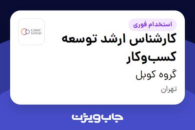  استخدام کارشناس ارشد توسعه کسب‌وکار در گروه کوبل