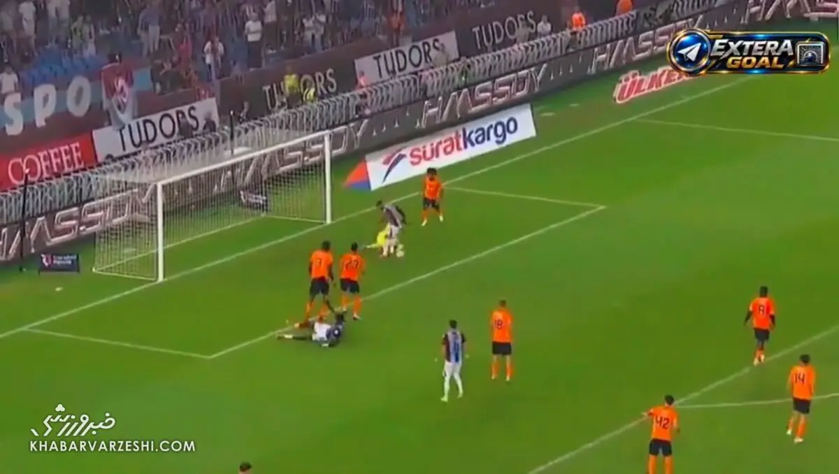  ویدیو| اولین گل محمد صلاح برای ترابزون روی توپی که دروازه بان حریف تقدیم کرد!