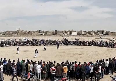جمعیت عظیم در مسابقات کشتی افغانیهای مقیم ایران