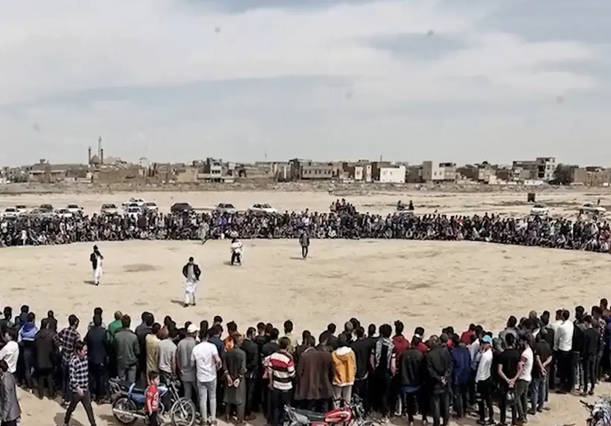  جمعیت عظیم در مسابقات کشتی افغانی‌های مقیم ایران