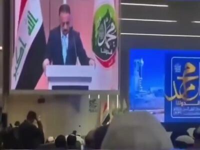  رئیس اوقاف اهل سنت عراق در حین سخنرانی به زمین افتاد | آخرین خبر