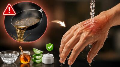 چگونه سوختگی پوست ناشی از روغن داغ را سریع درمان کنیم؟