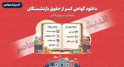دانلود گواهی کسر از حقوق بازنشستگان