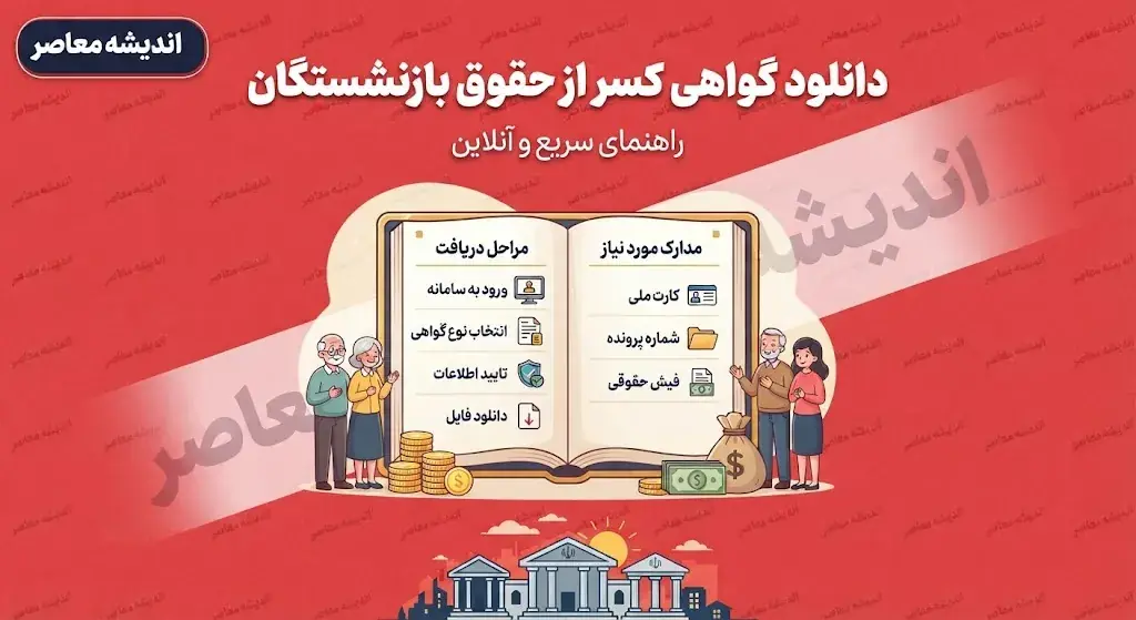دانلود گواهی کسر از حقوق بازنشستگان