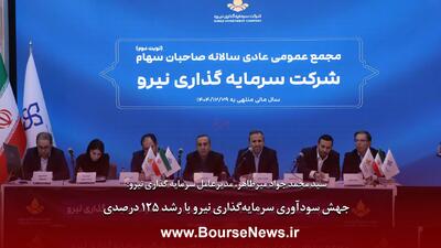 جهش سودآوری سرمایهگذاری نیرو با رشد ۱۲۵ درصدی