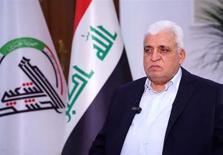 دیدار هیات اعزامی رهبر انقلاب با رئیس حشدالشعبی در عراق