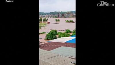 گوانگشی چین زیر آب رفت