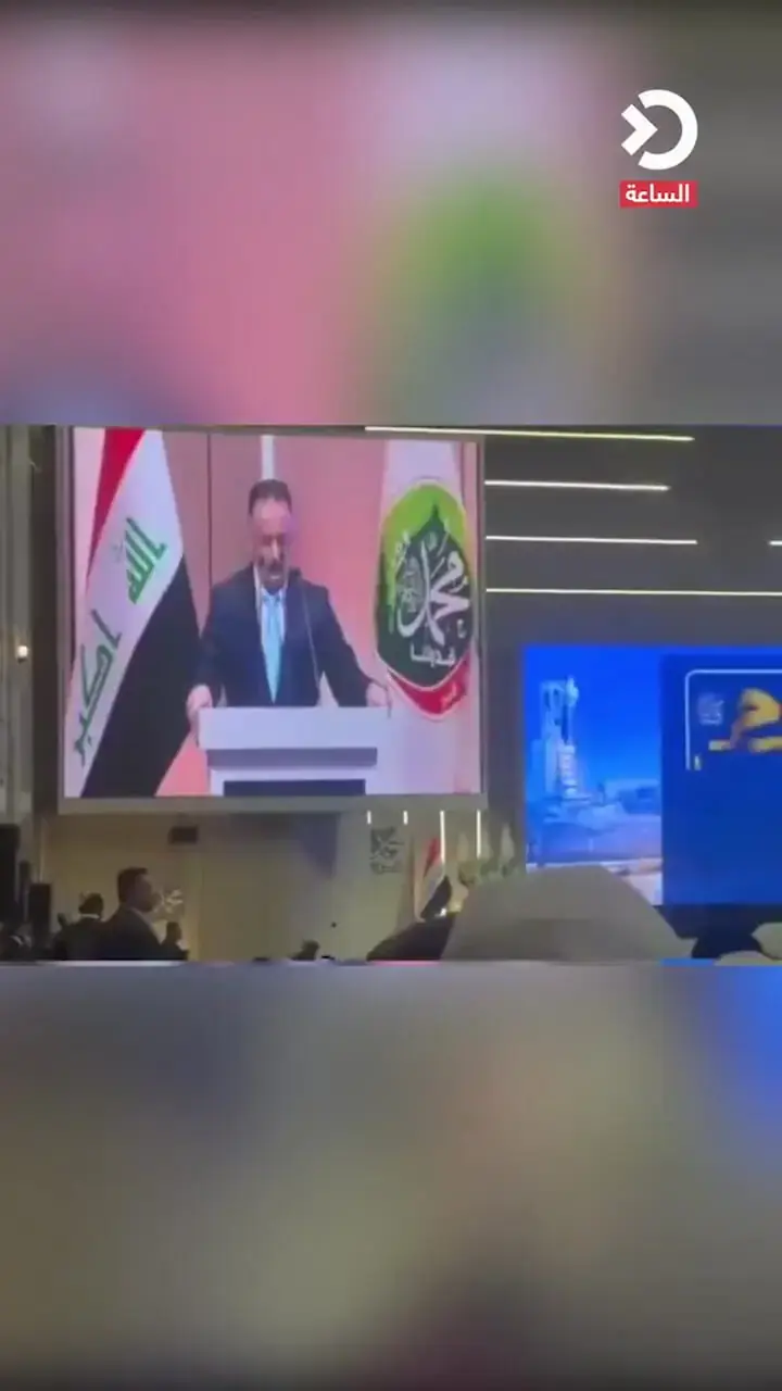  رئیس دیوان اوقاف اهل سنت عراق حین سخنرانی از هوش رفت