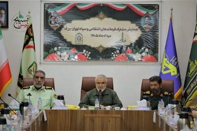  هم‌سویی راهبردی سپاه و فراجا در پایتخت؛ سردار حسن‌زاده از رزمایش ۳۱۳ هزار نفره «جان‌فدا» خبر داد