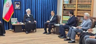 معاوناجرایی رئیس جمهور با آیتالله اعرافی دیدار کرد
