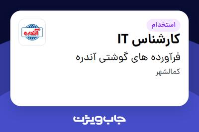 استخدام کارشناس IT - آقا در فرآورده های گوشتی آندره