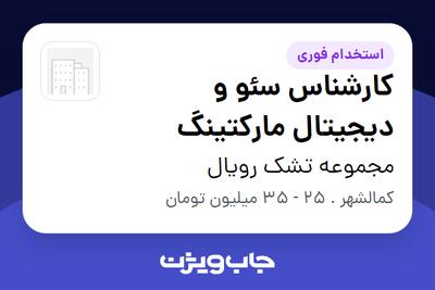 استخدام کارشناس سئو و دیجیتال مارکتینگ در مجموعه تشک رویال