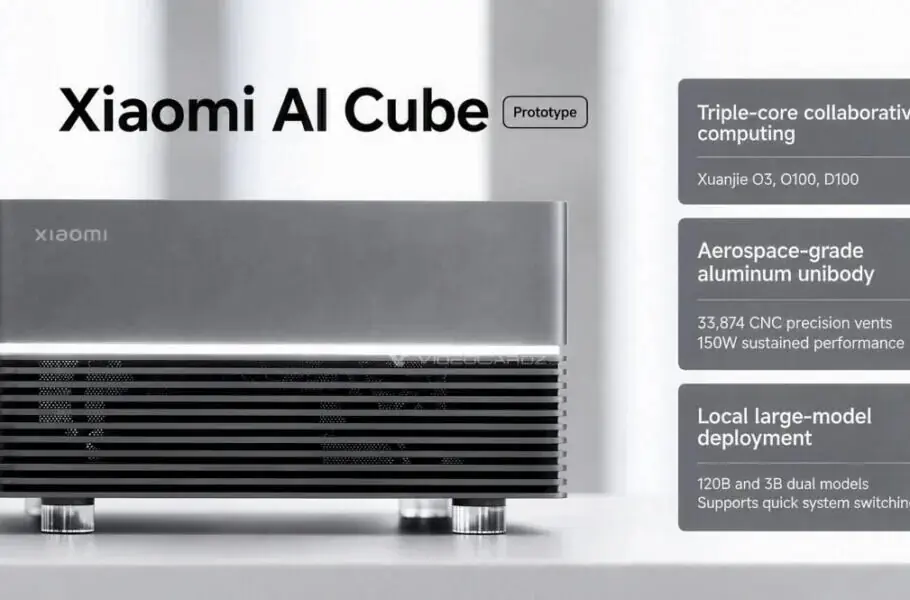 مینی پیسی شیائومی AI Cube با سه تراشه جدید XRING معرفی شد
