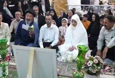  فیلم/ عطر عشق ناب محمدی در رواق عقد حرم رضوی پیچید
