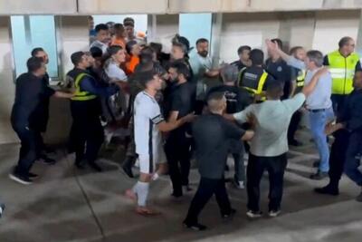 درگیری بازیکنان و کادر فنی شمسآذر پس از شکست مقابل آلومینیوم