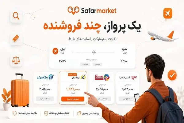 یک پرواز و چند فروشنده؛ تفاوت سفرمارکت با سایتهای بلیط
