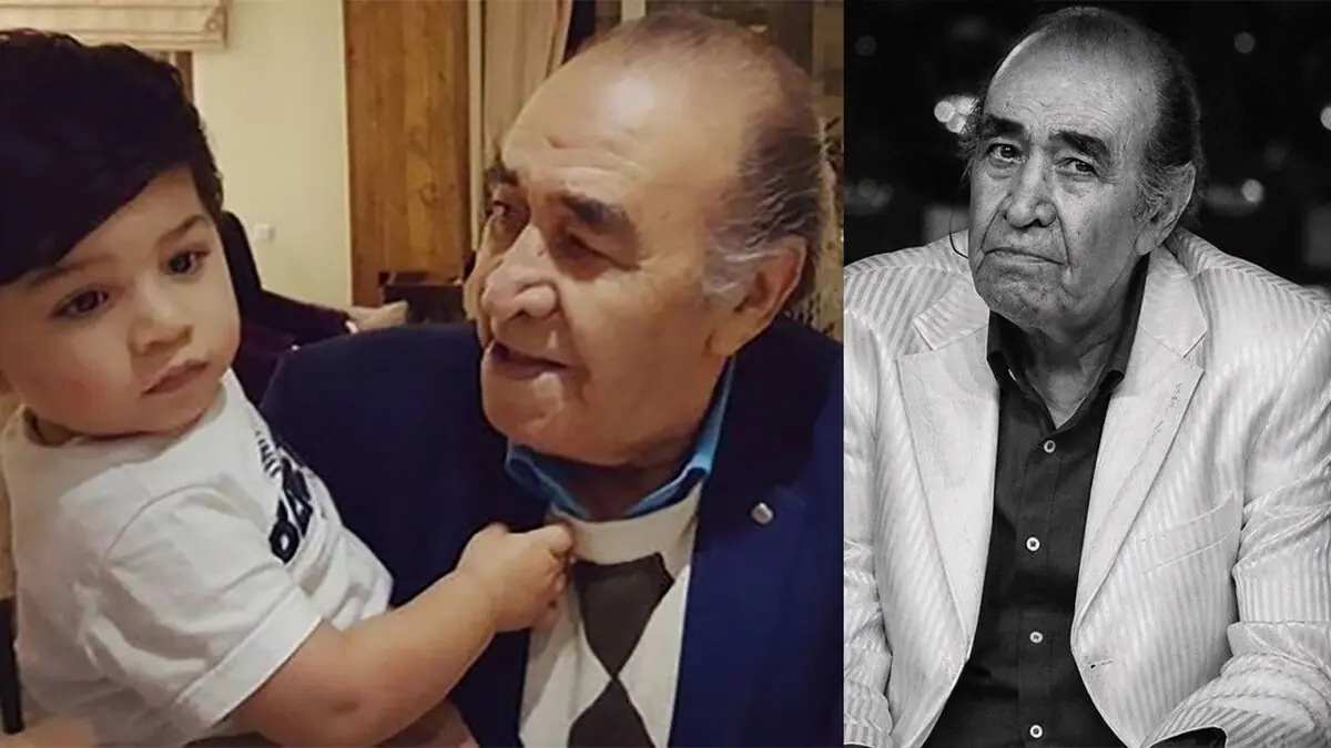 فیلم/ صدای ارشان، نوه استاد ایرج، در کنار پدربزرگش / همخوانی شیرین باورنکردنی که وایرال شد