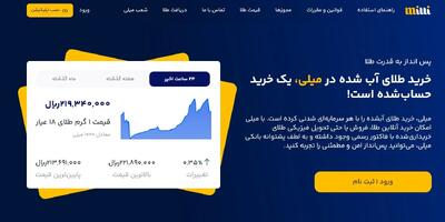 میلی مرجعی معتبر برای مشاهده قیمت طلا و دسترسی آنلاین به بازار طلای آبشده