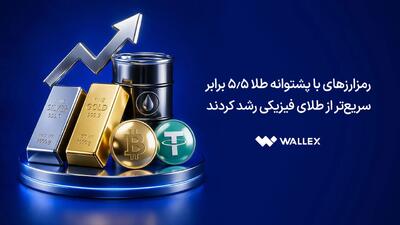 رمزارزهای با پشتوانه طلا ۵٫۵ برابر سریعتر از طلای فیزیکی رشد کردند