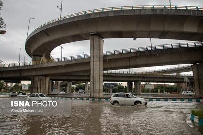 آبگرفتگی خیابانهای اهواز پس از باران