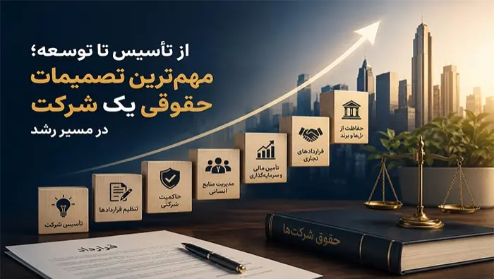 از تاسیس تا توسعه؛ مهمترین تصمیمات حقوقی یک شرکت در مسیر رشد