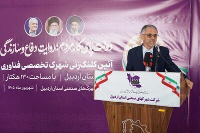  شهرک تخصصی فناوری استان اردبیل، زمینه‌ساز اشتغال صدها نفر خواهد بود