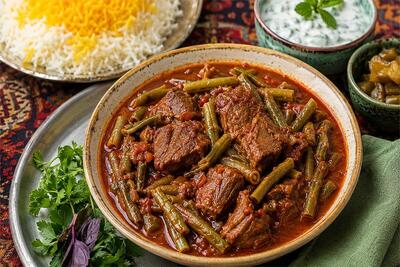آموزش آشپزی / طرز تهیه خورشت لوبیا سبز با گوشت + فوتوفنها