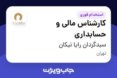 استخدام کارشناس مالی و حسابداری در سبدگردان رایا نیکان